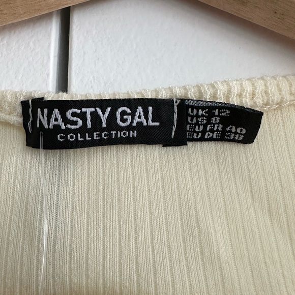 Nasty Gal scoop neck backless tie maxi dress sz 8 NWT - Picture 13 of 14